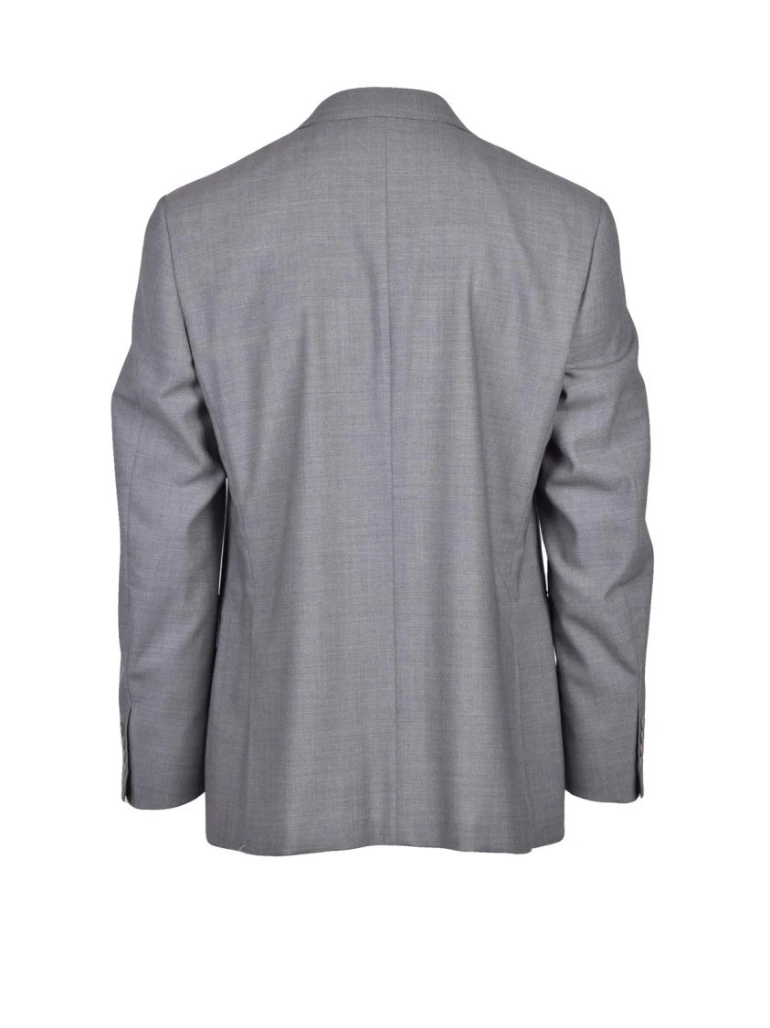 Canali Grey Sartorial Wool Men Suit
