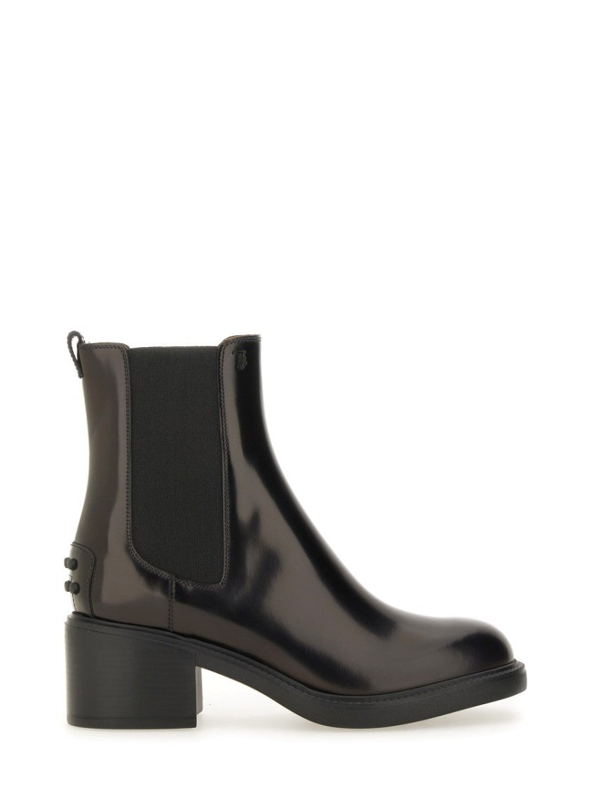 Tod's Ankle Boots With Polished Calfskin Finish