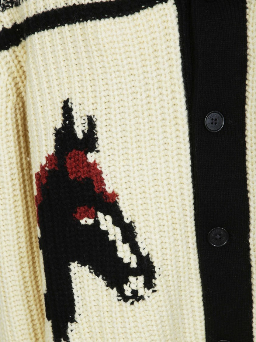 Guest In Residence Rodeo Chunky Knit Equestrian Cardigan