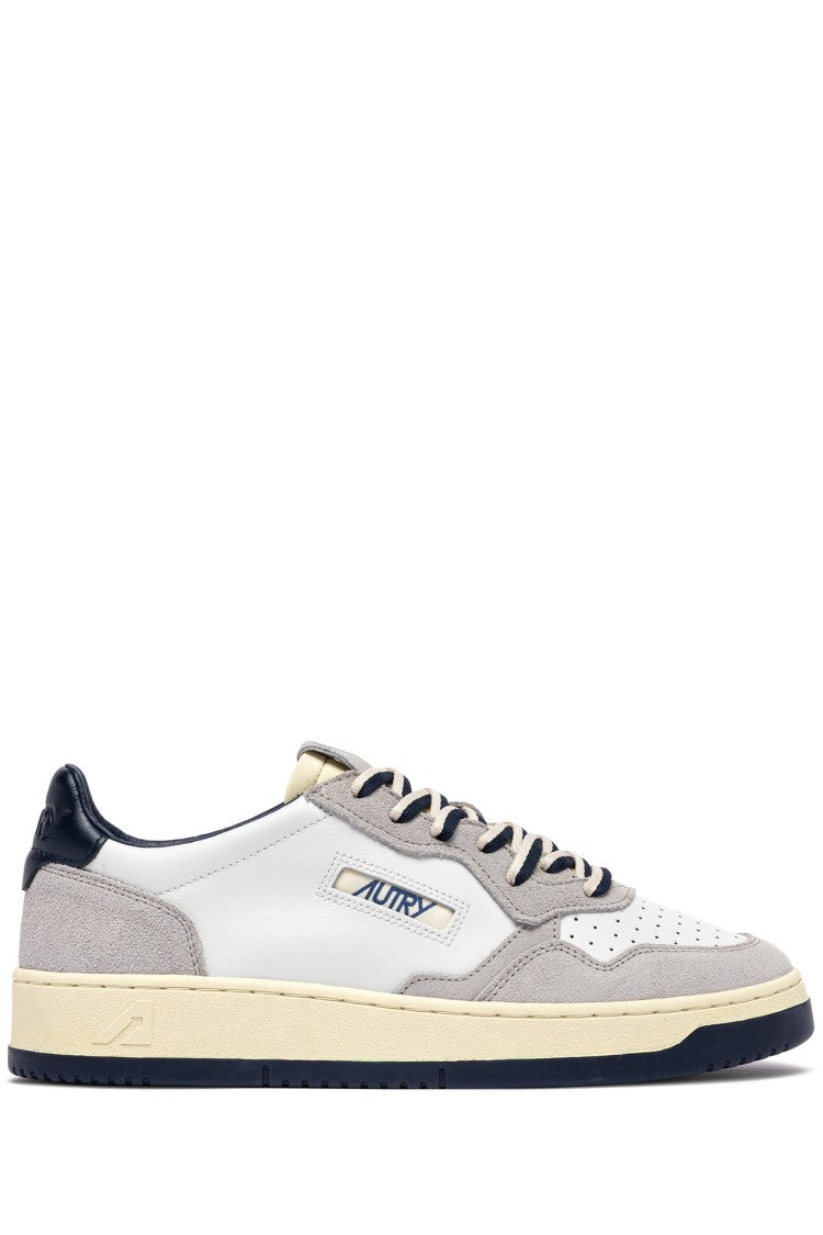 Autry White Grey Medalist Suede Sneakers