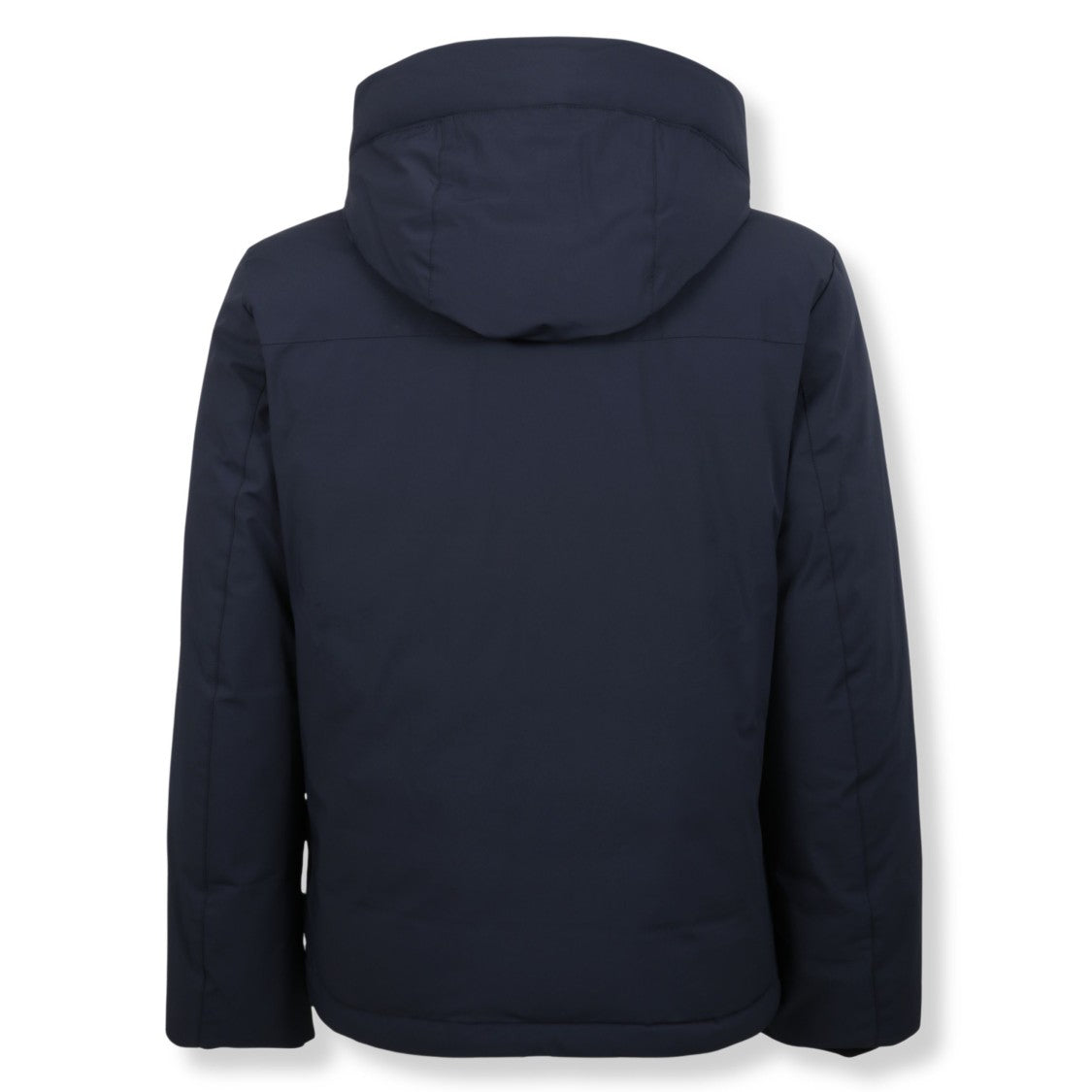 Woolrich High-Collar Blue Casual Jacket With Adjustable Hood
