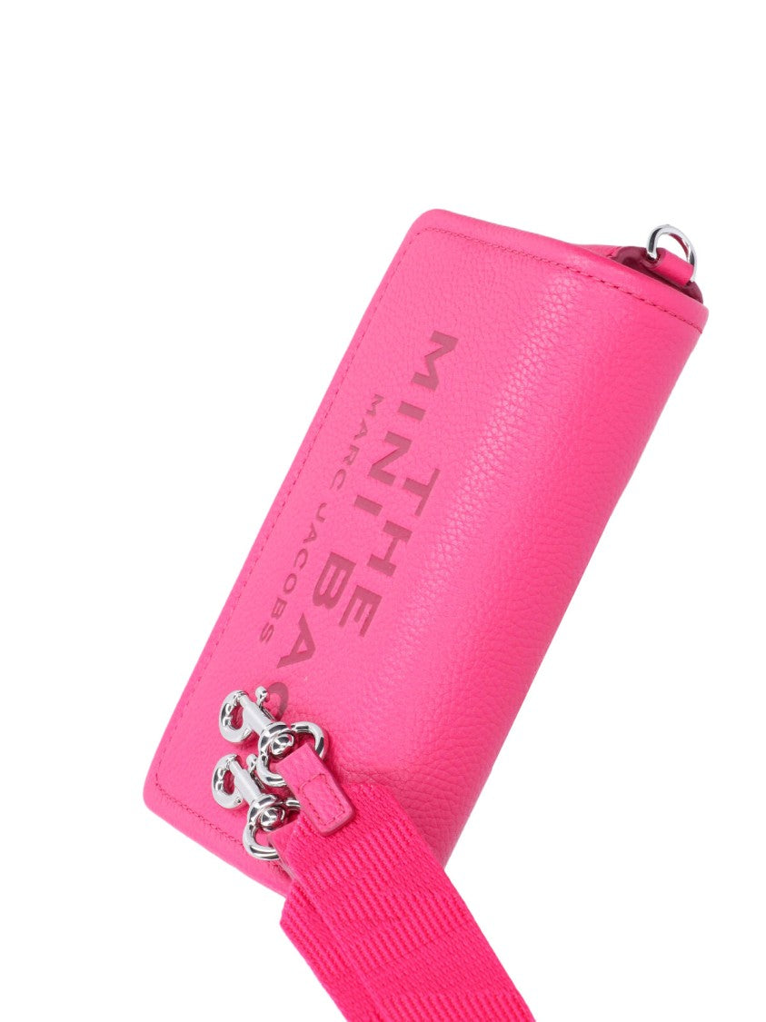 Marc Jacobs Pink The Leather Hammered Shoulder Bag