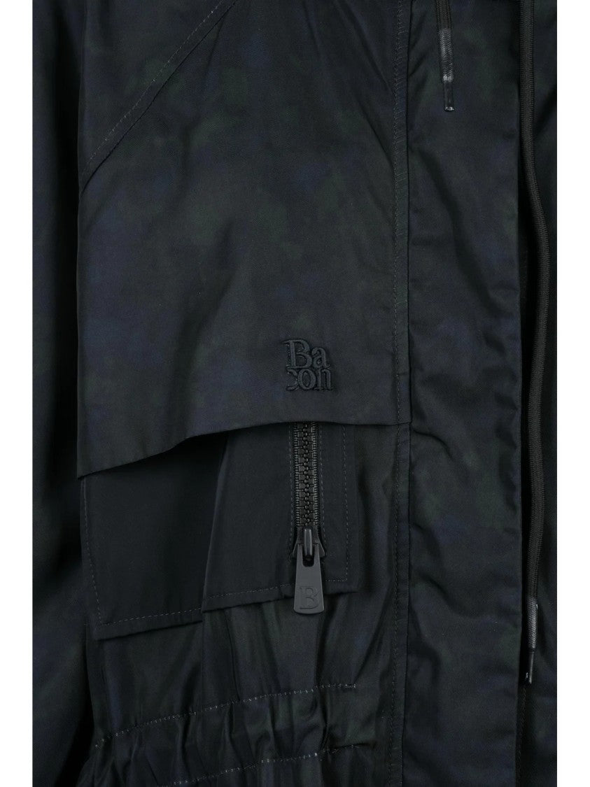 Bacon Black Polyester Trevor Twill Waterproof Jacket