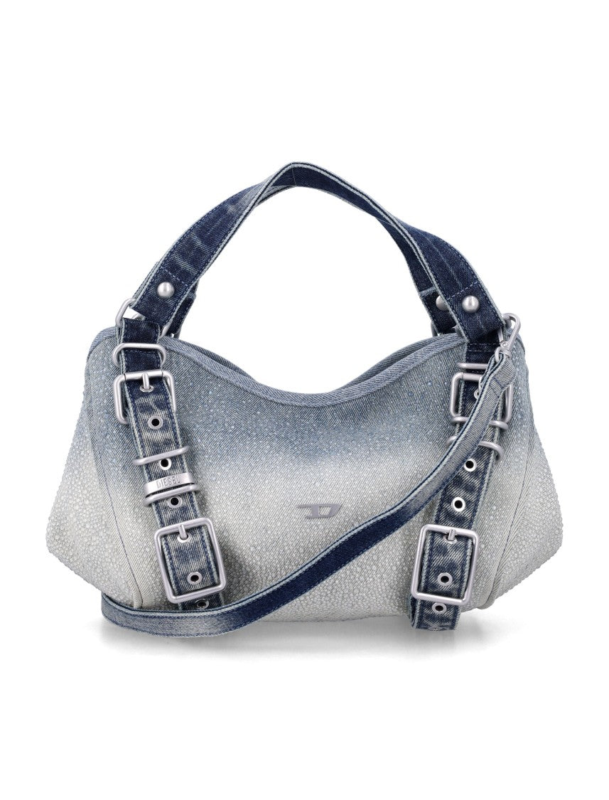 Diesel Structured Gradient Denim-Like Handbag With Silver-Tone Details