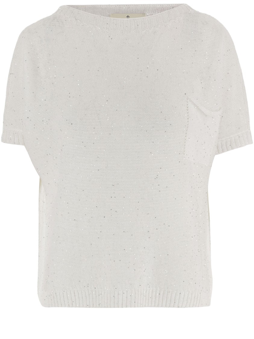 Bruno Manetti Short-Sleeved Jersey In Linen