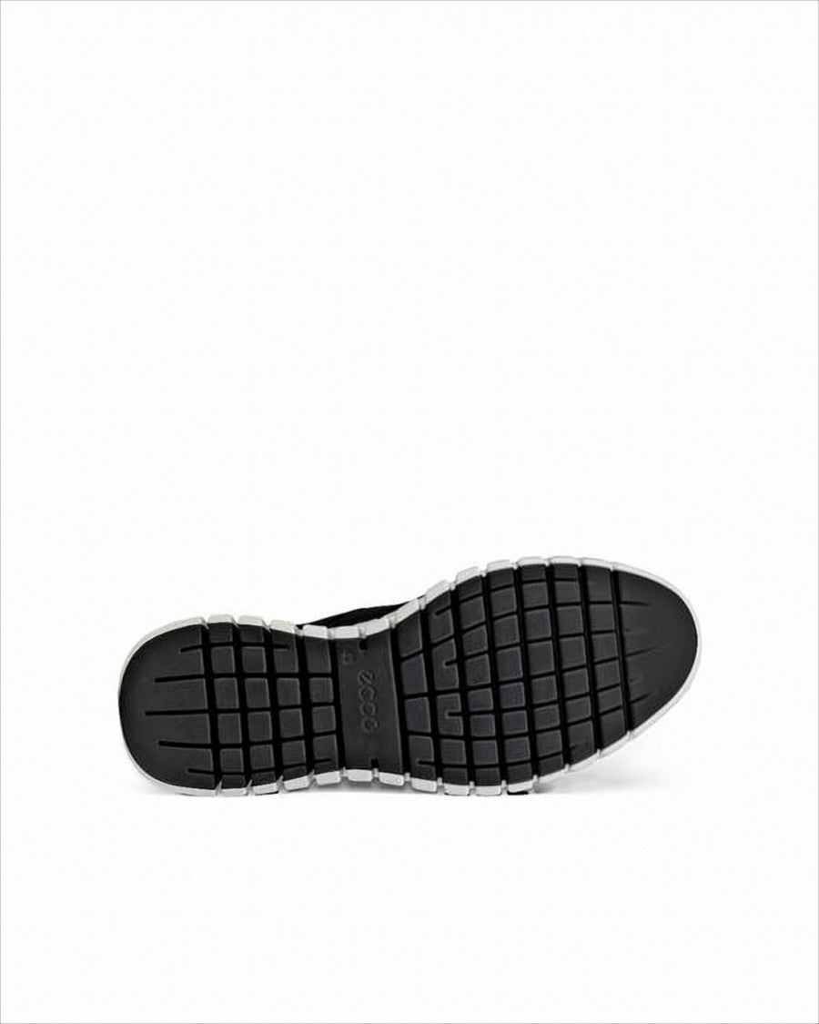 Ecco Sleek Black Leather Sneakers