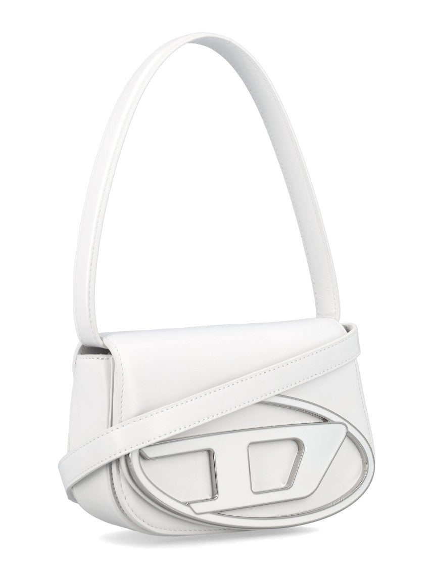 Diesel White 1Dr Leather Shoulder Bag