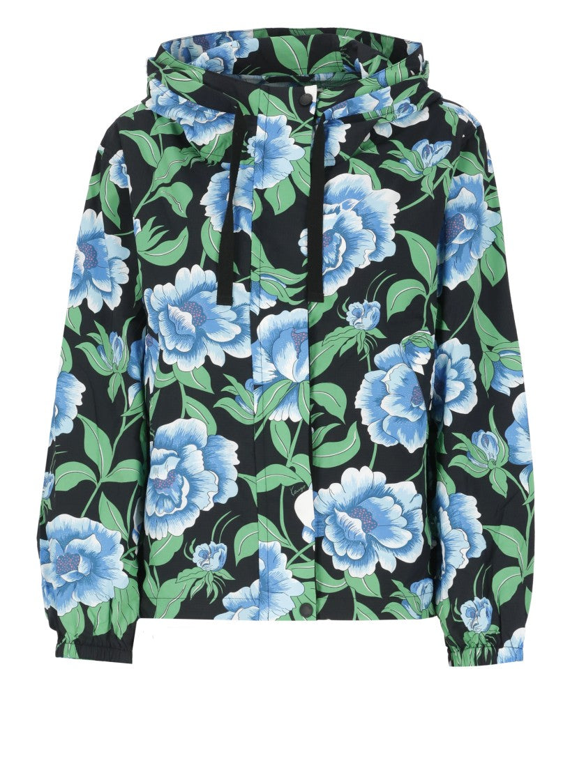 Kenzo Black Poenies Waterproof Jacket