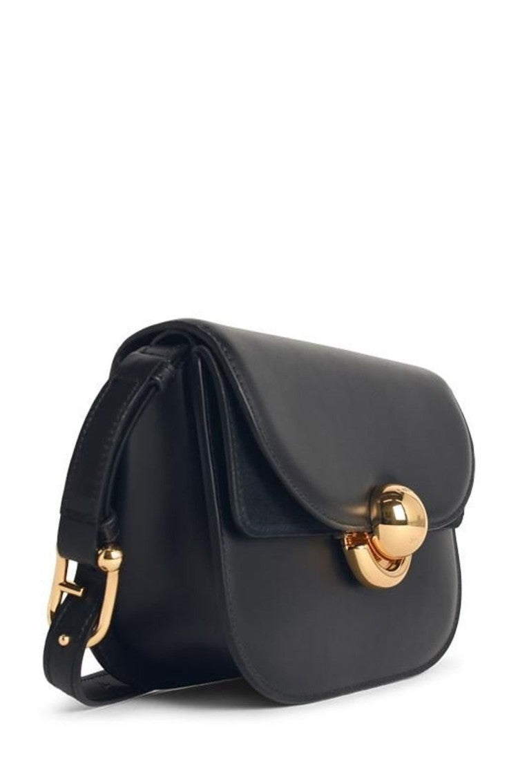 Furla Compact Black Bag With Rounded Flap