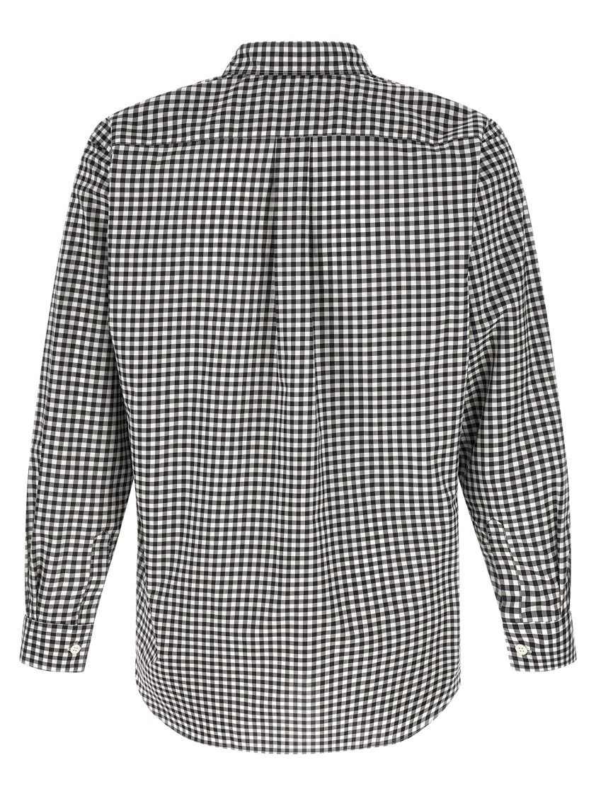 Comme Des Garçons Vichy Print Cotton Poplin Shirt With Mother-Of-Pearl Buttons