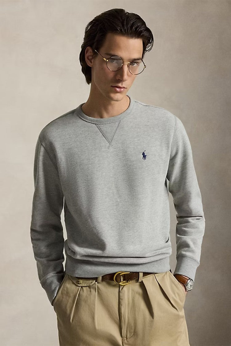 Polo Ralph Lauren Heather Grey Crew-Neck Sweatshirt