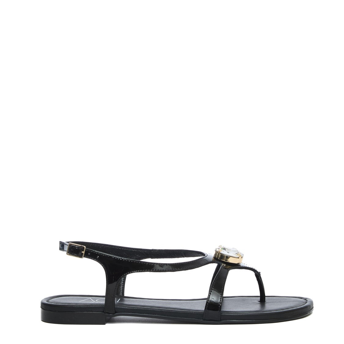 Agl Metallic Calf Leather Sandals