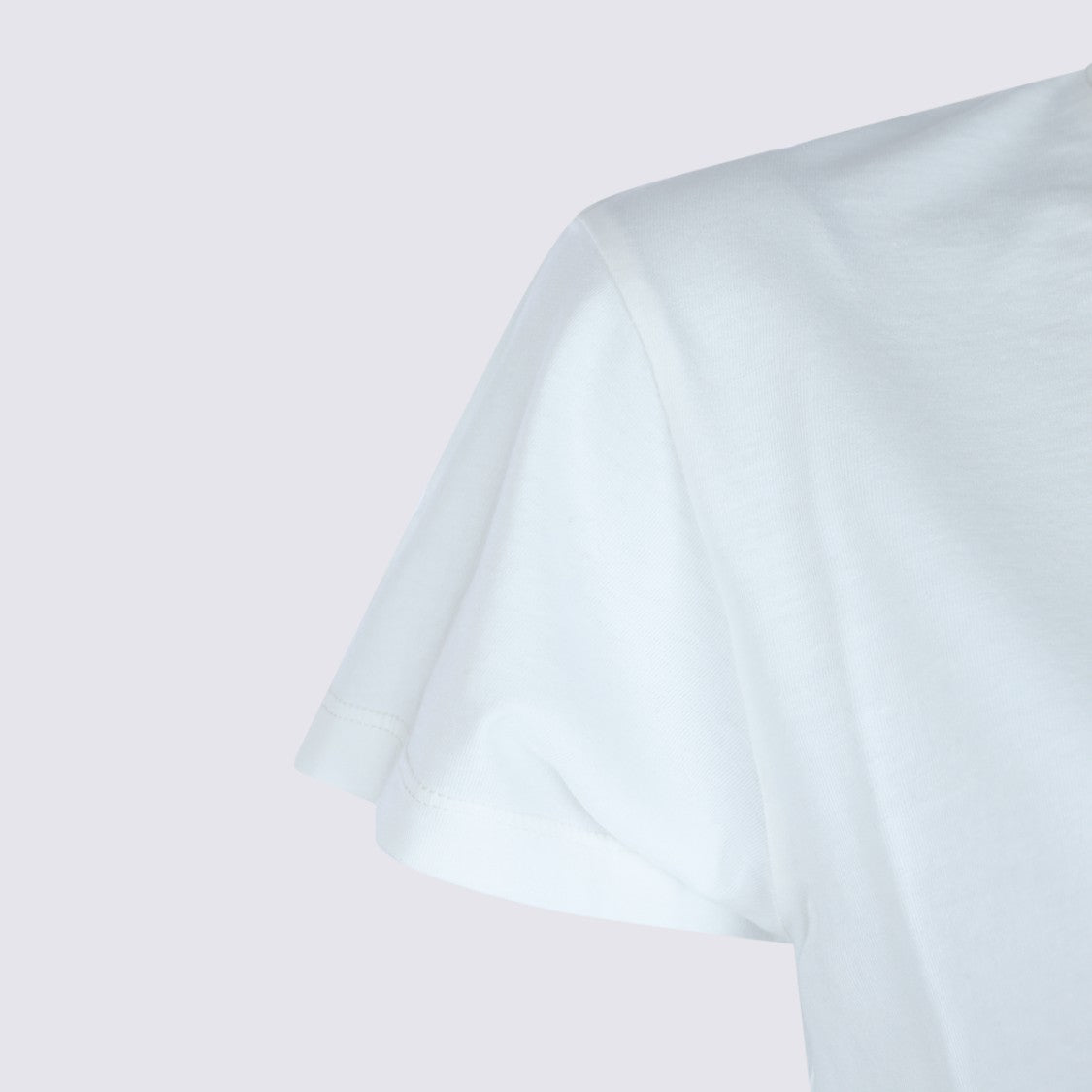 Mm6 By Maison Margiela White Cotton Logo Patch T-Shirt