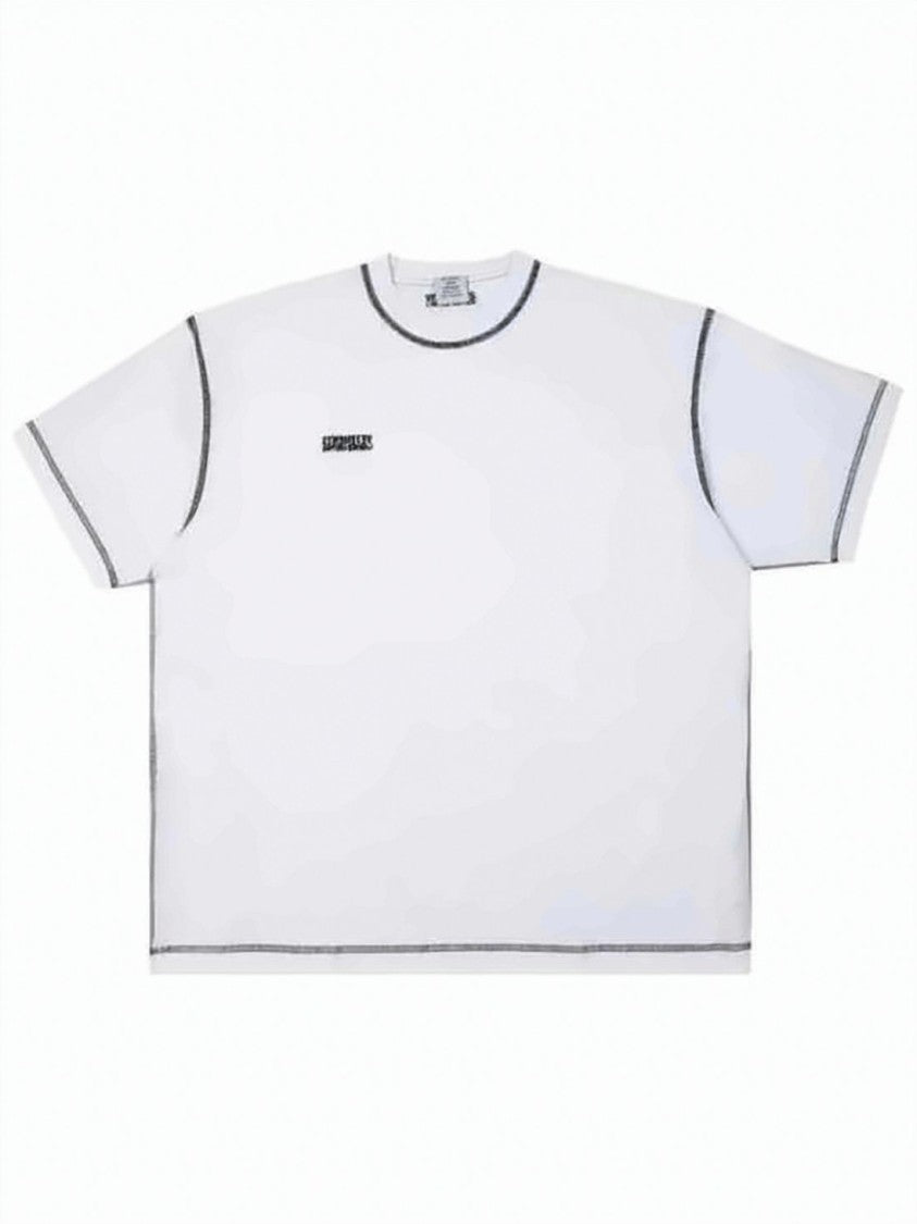 Vetements Boxy-Cut Short-Sleeve T-Shirt With Contrast Stitching