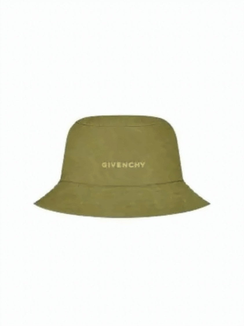 Givenchy Minimalist Olive Green Cotton Bucket Hat