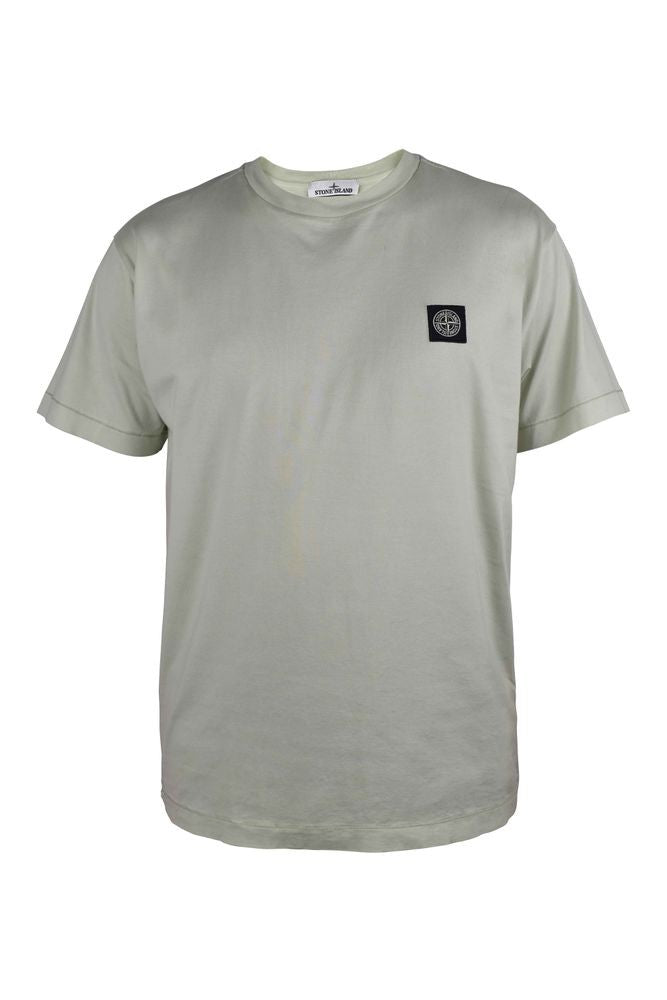 Stone Island Light Green Cotton T-Shirt