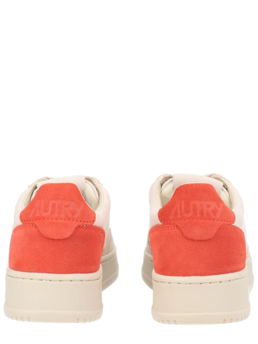 Autry Cream Medalist Low Suede Cow Leather Sneakers