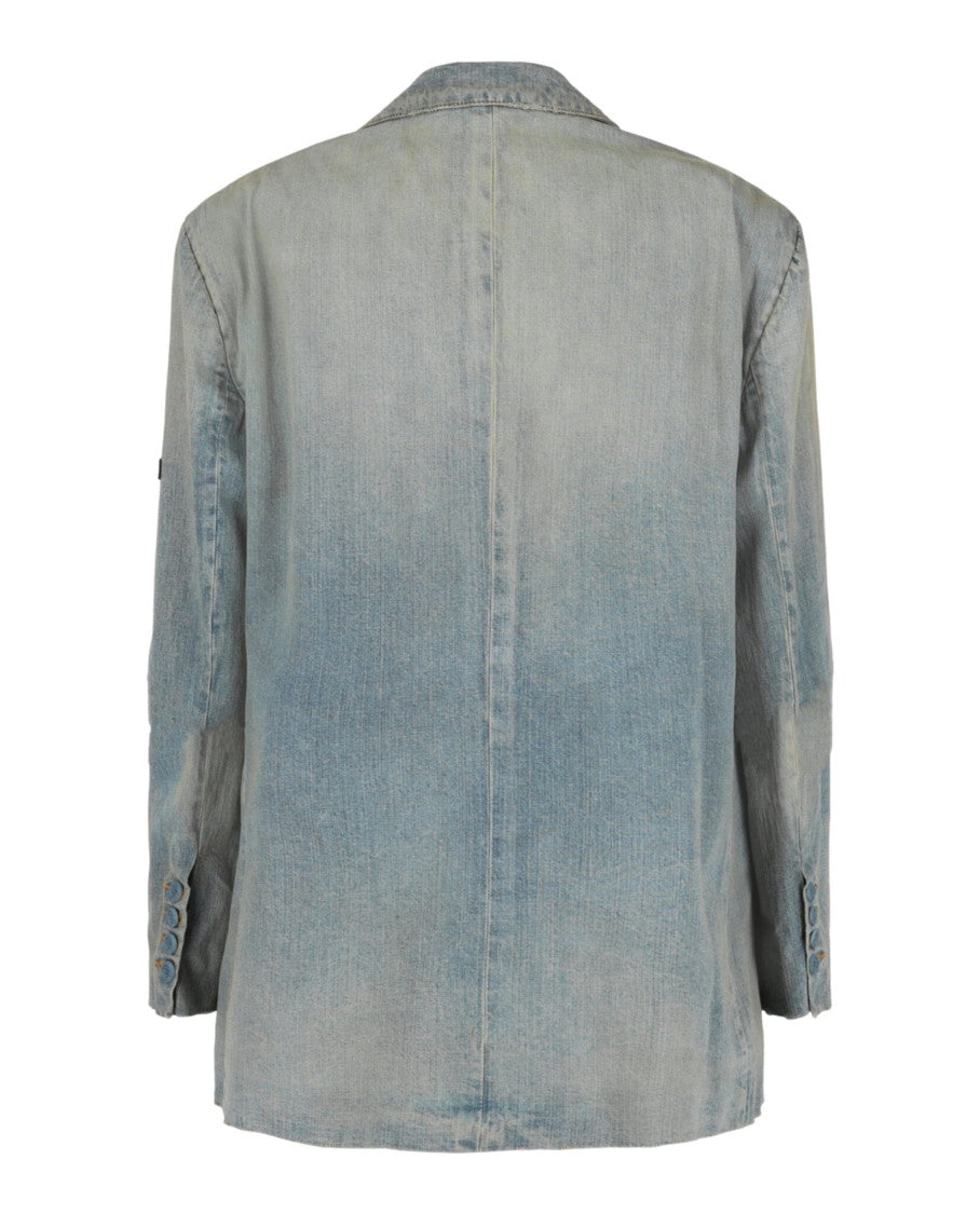Balenciaga Stonewashed Denim Blazer