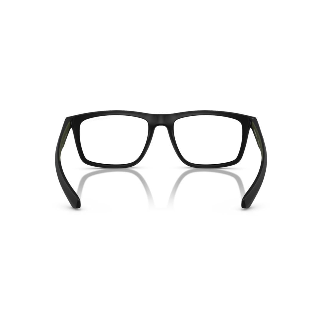 Emporio Armani 0Ea4235 Rectangular Matte Black Eyeglasses With Detachable Tinted Clip-On