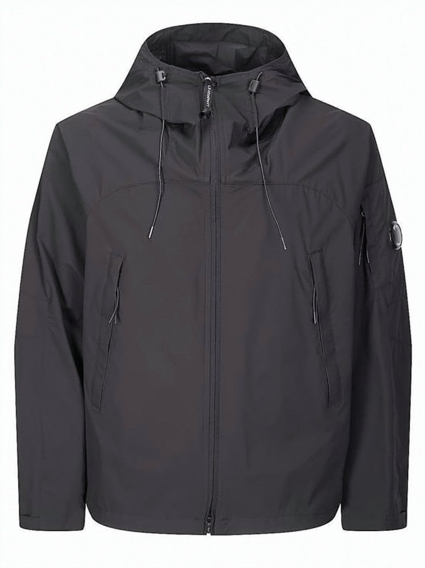 C.P. Company Lightweight Black Jacket With Adjustable Hood And Zippered Pockets