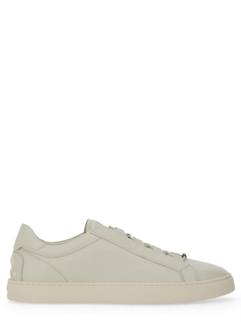 Tod's Low-Top Textured Accent Leather Sneakers