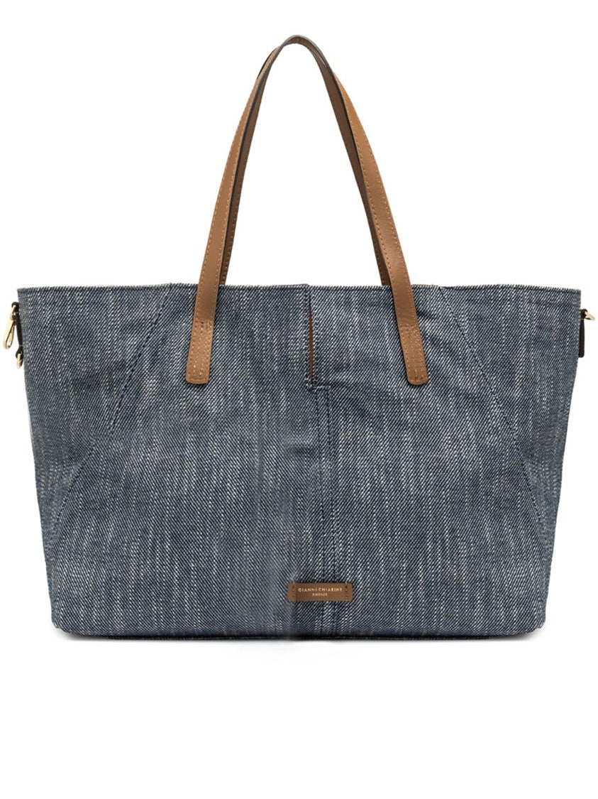 Gianni Chiarini Maya Warm Brown Suede Structured Tote