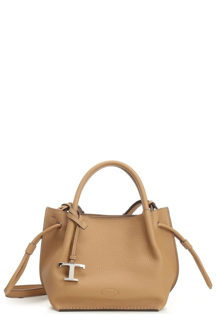 Tod's Textured Leather Tote Bag With Rounded Silhouette