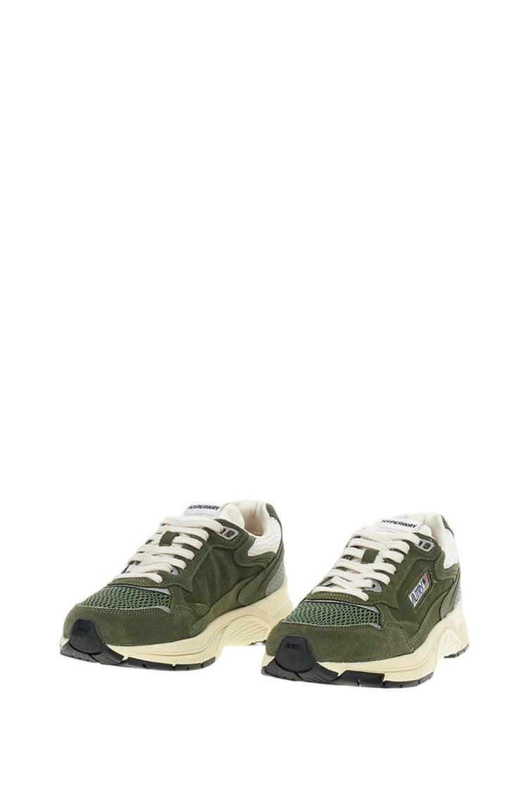 Autry Green Hyperway Mesh Suede Low-Top Sneakers