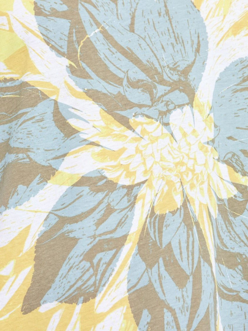 Dries Van Noten White Relaxed Fit Abstract Floral T-Shirt
