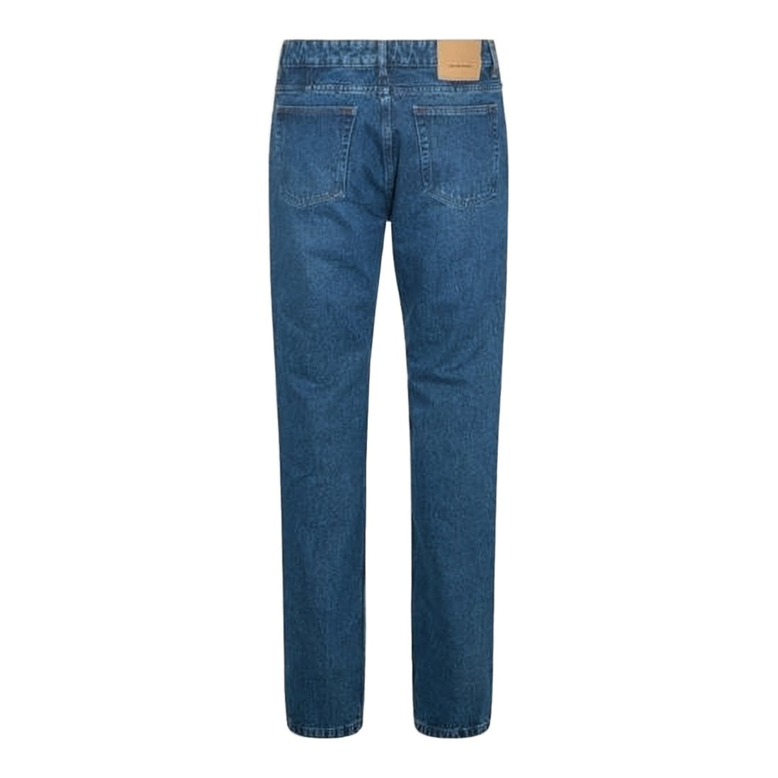 Ami Paris Mid-Blue Straight-Leg Denim Pants With Five-Pocket Design