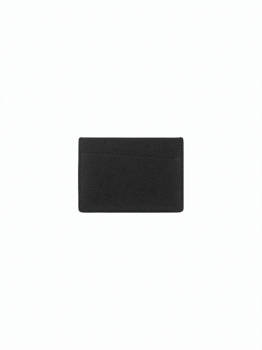 Maison Margiela Textured Calf Leather Card Holder With Signature Stitches