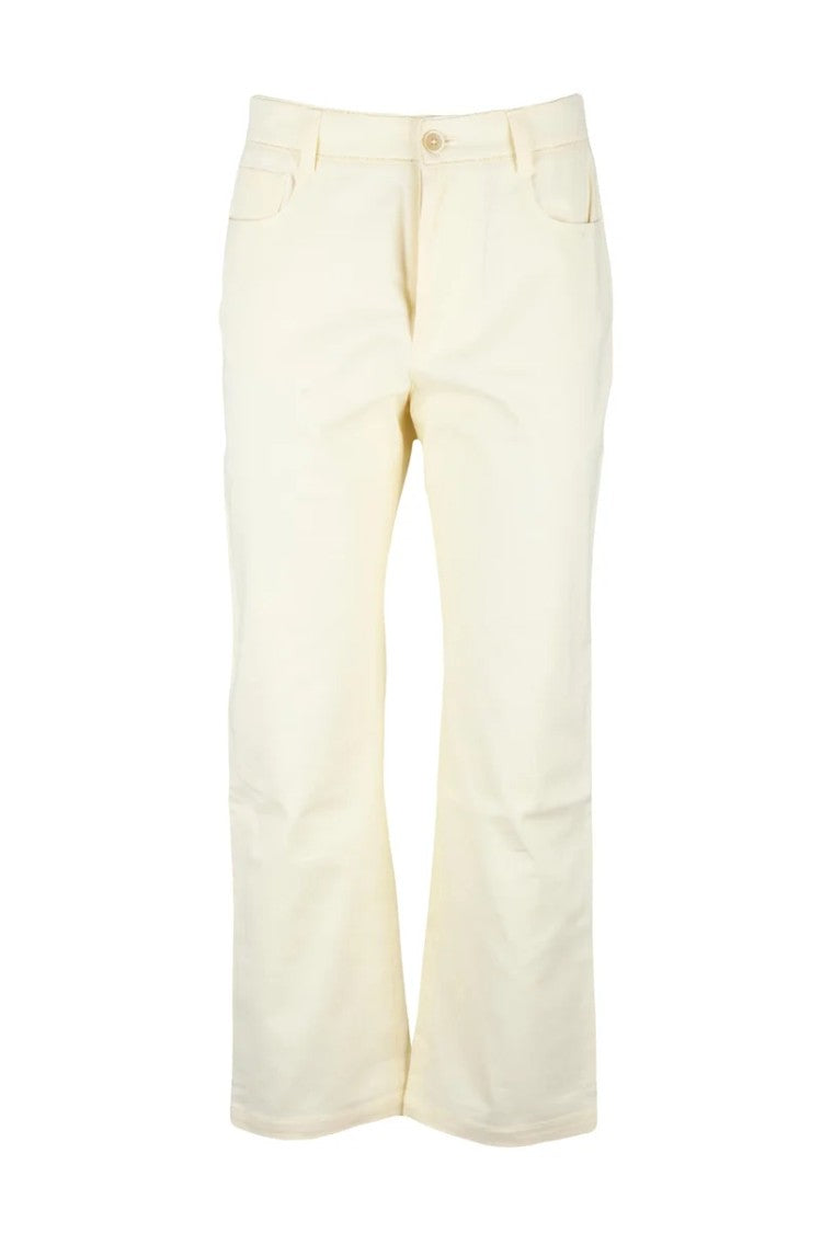 Fabiana Filippi Straight-Leg White Trousers And Five-Pocket Style