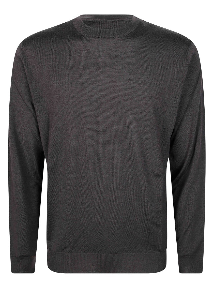 Filippo De Laurentiis F16 Long-Sleeve Fine-Knit Merino Wool Sweater
