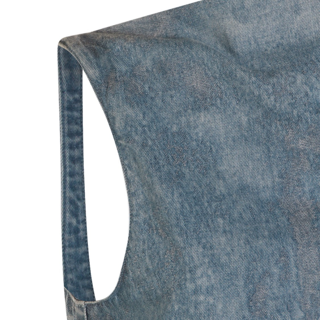 Diesel Sleeveless Flared A-Line Mini Dress In Washed Denim