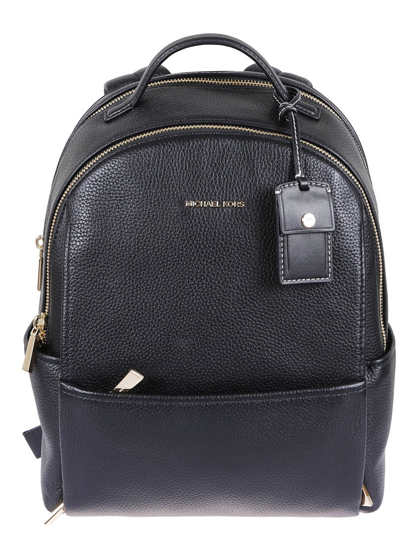 Michael Kors Hammered Leather Backpack With Gold-Tone Accents
