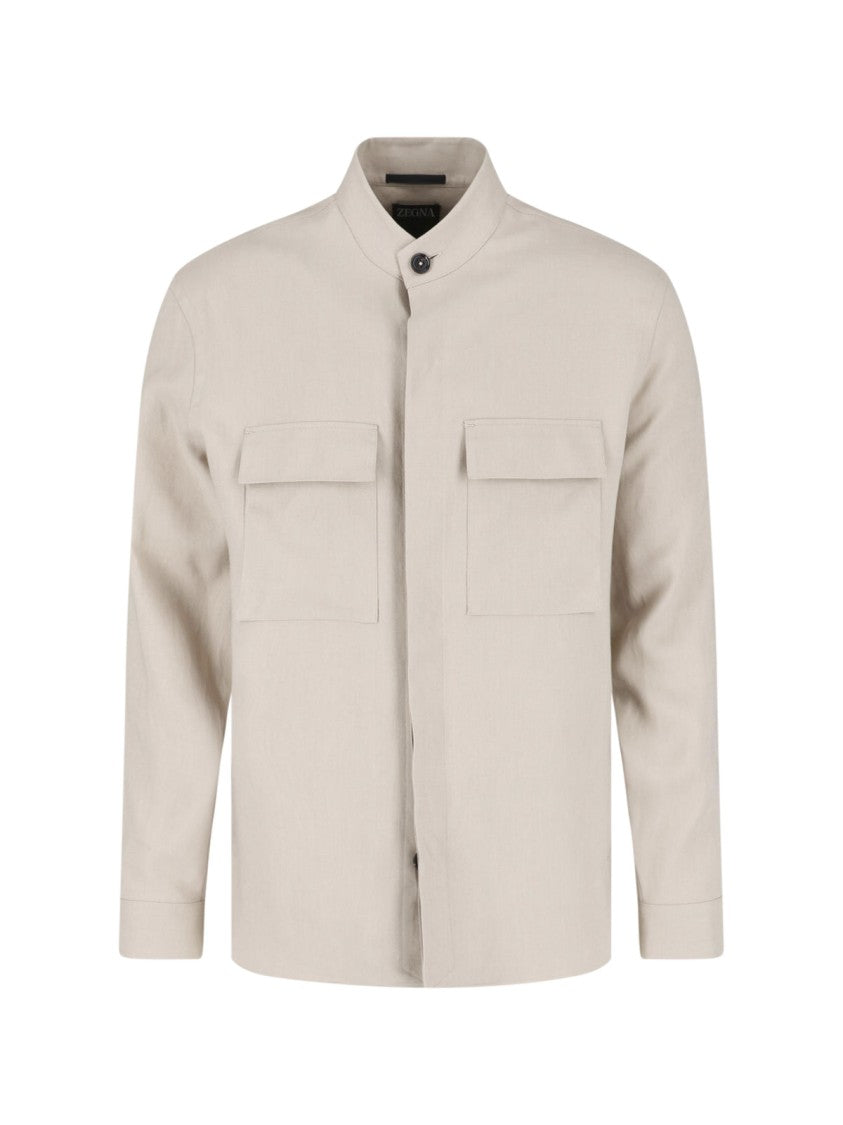 Zegna Relaxed-Fit Shirt With Stand Collar