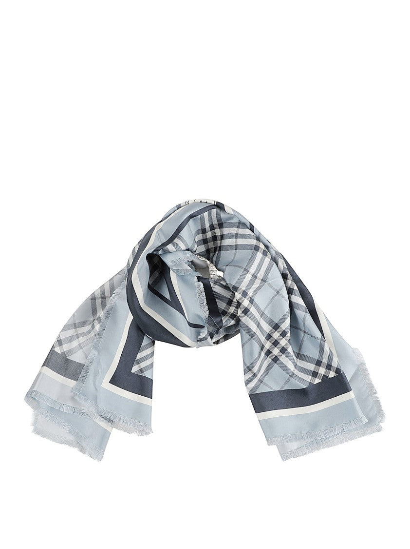Burberry Check Silk Twill Rectangular Scarf