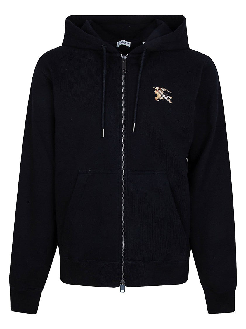 Burberry Equestrian Knight Embroidered Black Hoodie