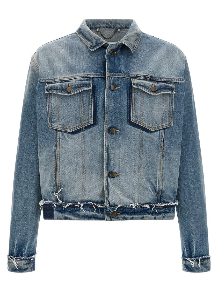 Maison Margiela Used-Effect Cotton Denim Jacket