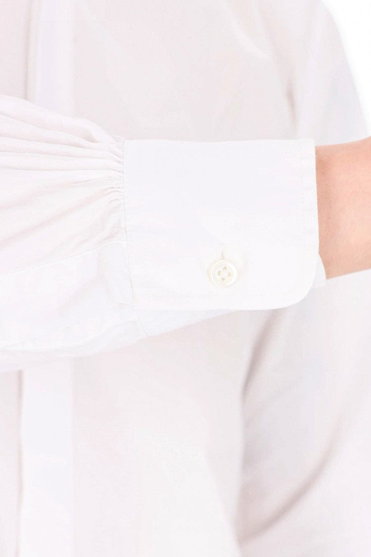 Officine Generale Gaston Light Poplin Band Collar Shirt
