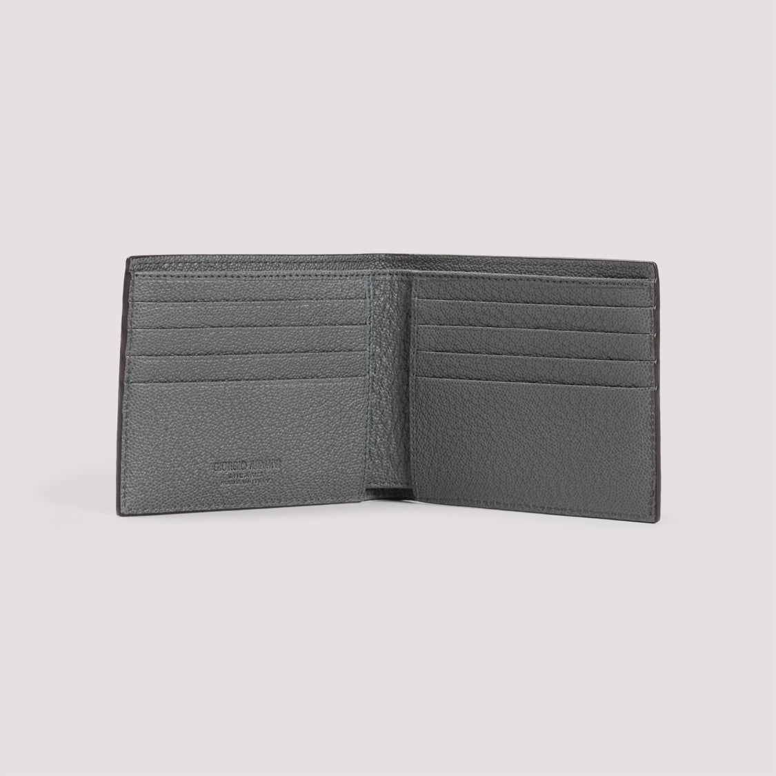 Giorgio Armani Dark Green Calf Leather Bi-Fold Wallet