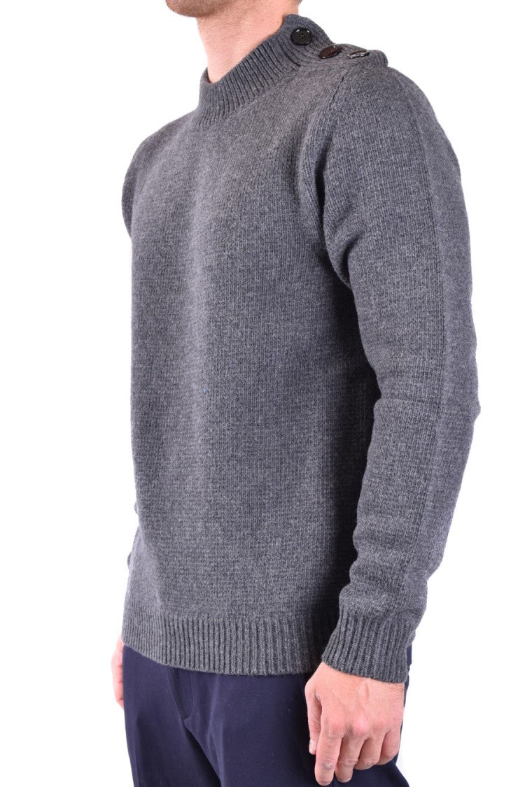 Dondup Textured Knitwear With Shoulder Button Detail