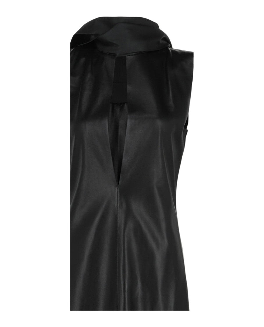 Givenchy Lavalliere Leather Midi Dress