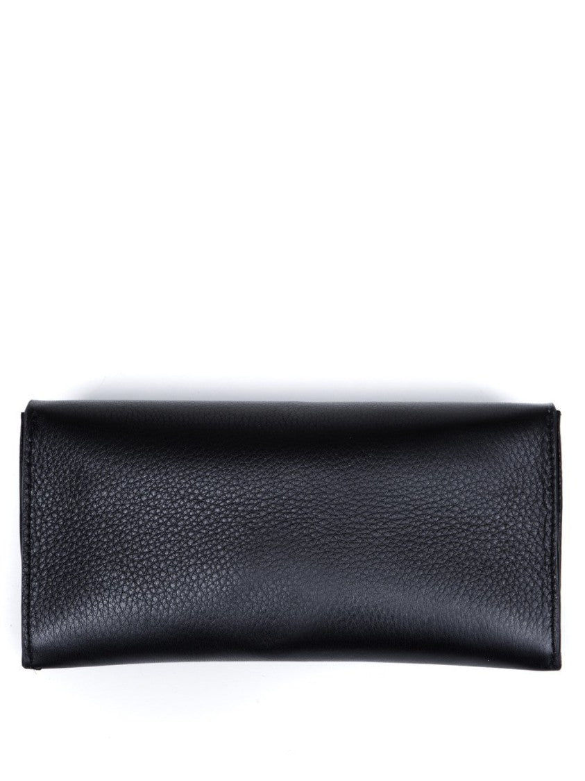 Rick Owens Rectangular Black Acetate Sunglasses With Silver Rivets