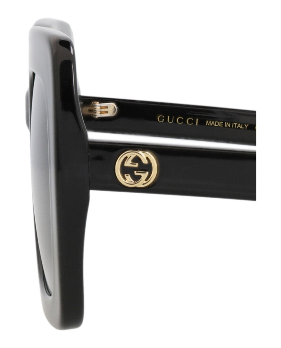 Gucci Square-Frame Acetate Sunglasses With Gradient Lenses And Gold Detail