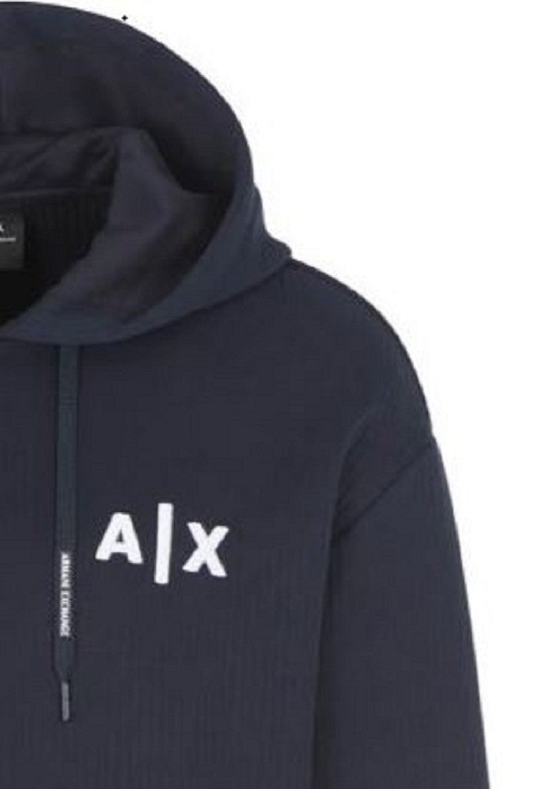 Armani Exchange Blue Hooded Sweatshirt