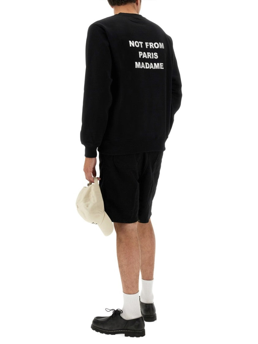 Drôle De Monsieur Slogan Not From Paris Sweatshirt