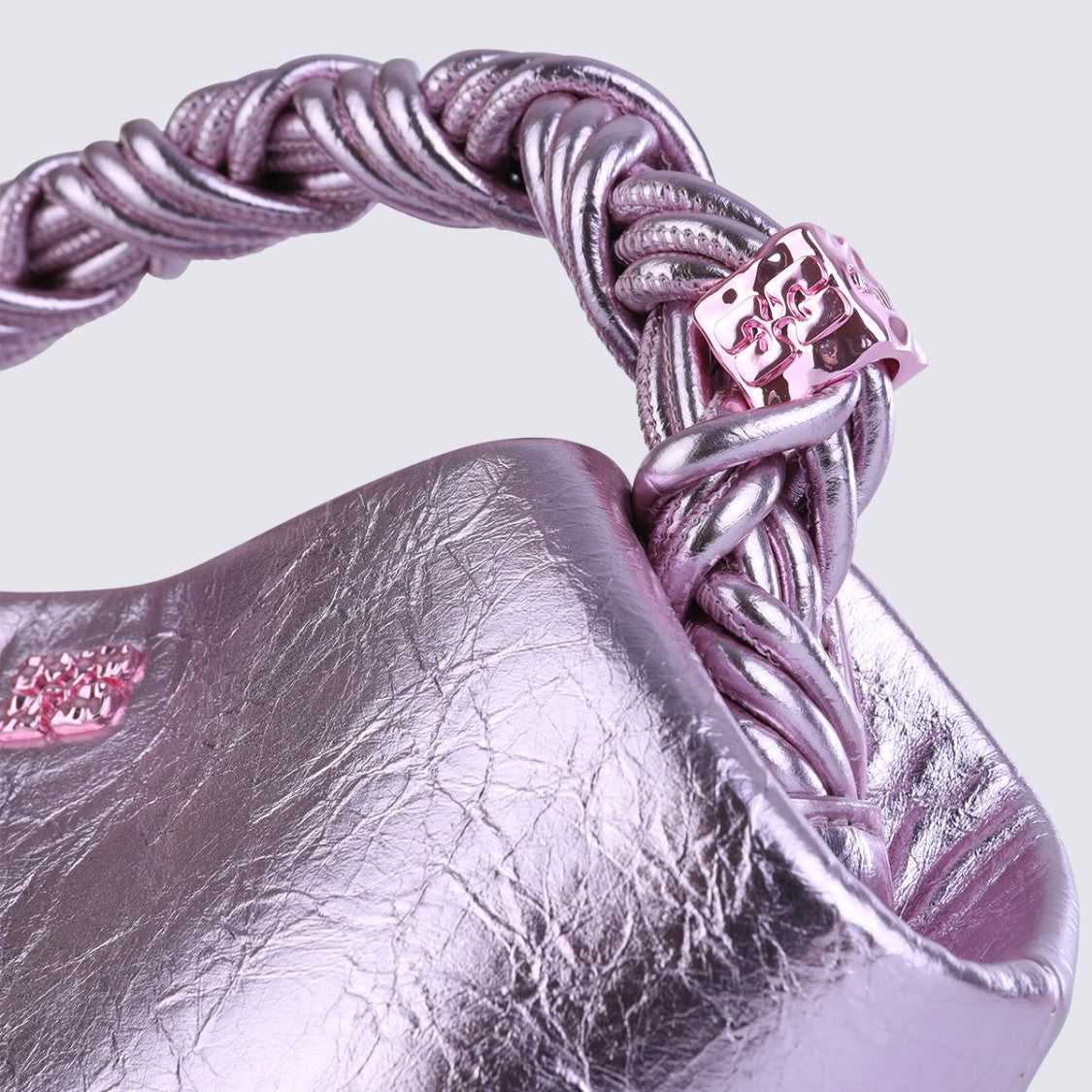 Ganni Metallic Top Handle Bag
