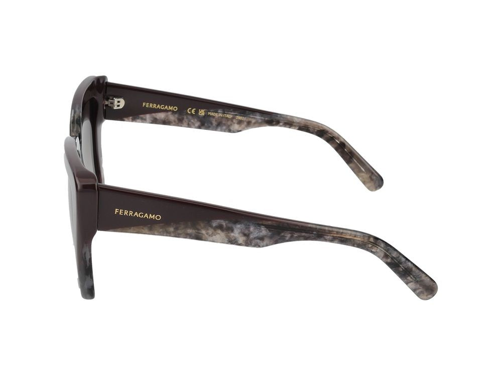 Salvatore Ferragamo Sunglasses Salvatore Ferragamo Sf1060sn 021 Grey Marble/Bordeaux 55/14/140