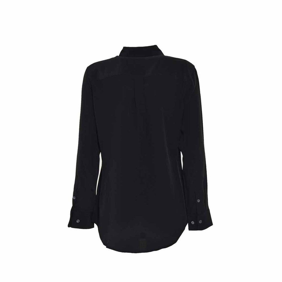 Equipment Slim Signature Shirt In Pure Black Silk